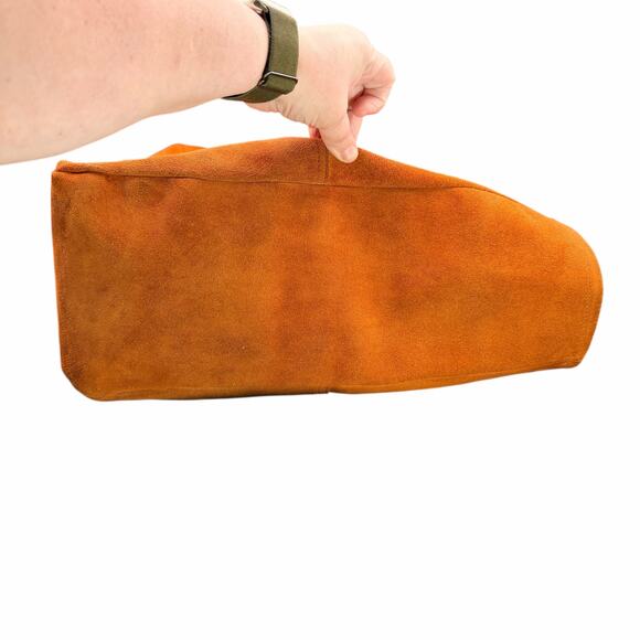 Vintage L.L.Bean Suede Tote Bag Brown XL 1980s Made in USA rare hard to find - Picture 9 of 16